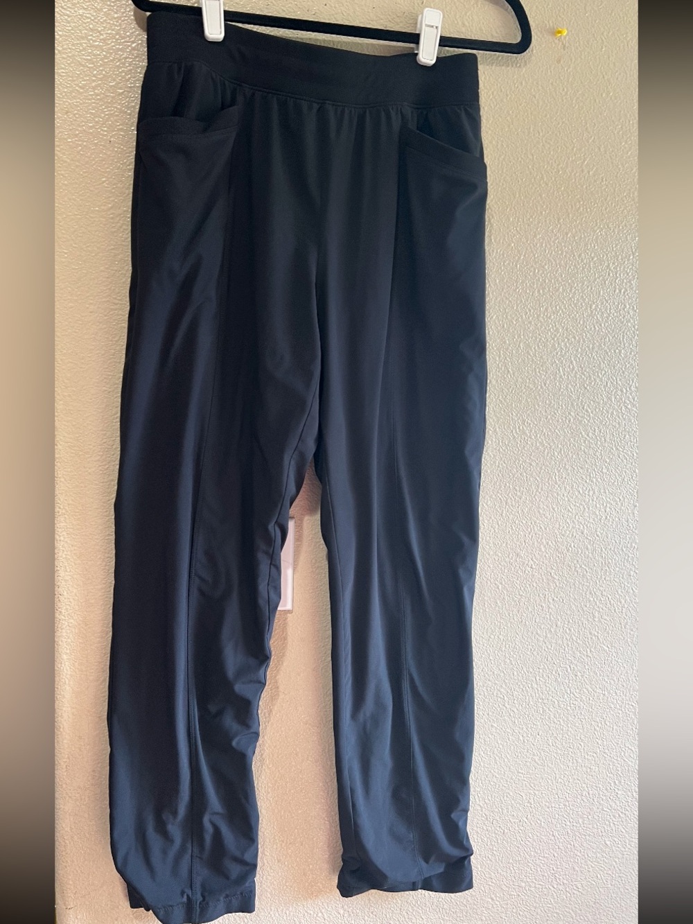 T by Talbots Black Pull-On Pants with Ribbed Waistband Black size Small